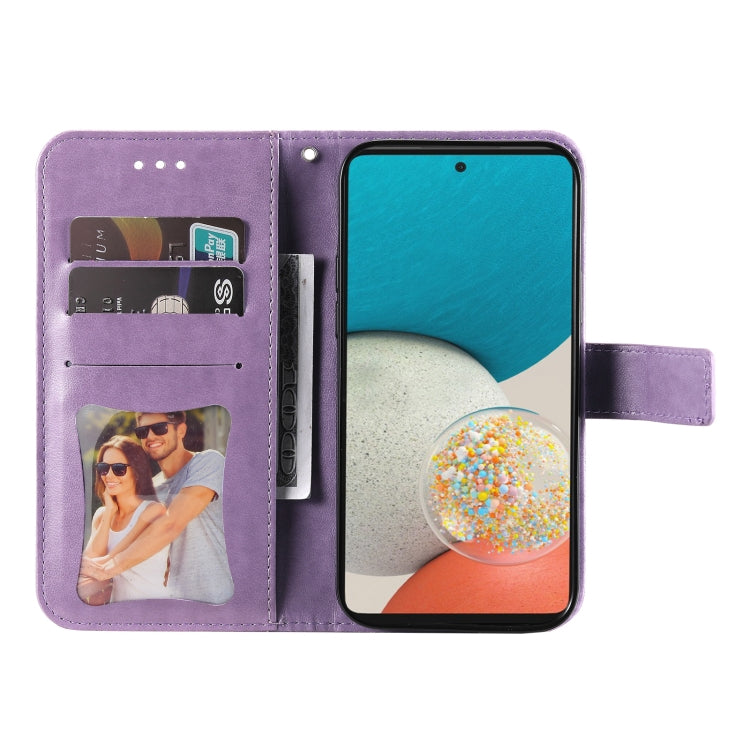 MANDALA Knižkové puzdro pre Samsung Galaxy A53 5G - fialové
