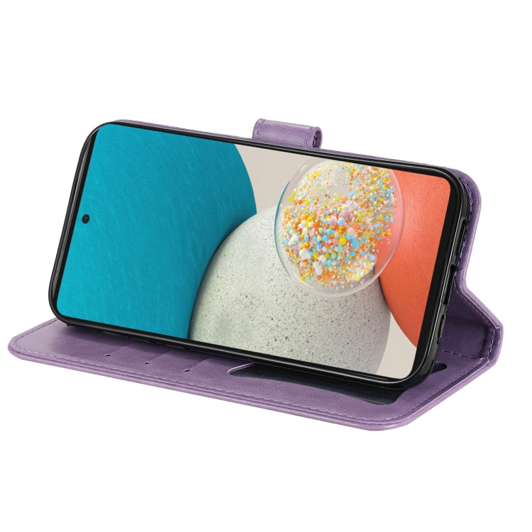 MANDALA Knižkové puzdro pre Samsung Galaxy A53 5G - fialové