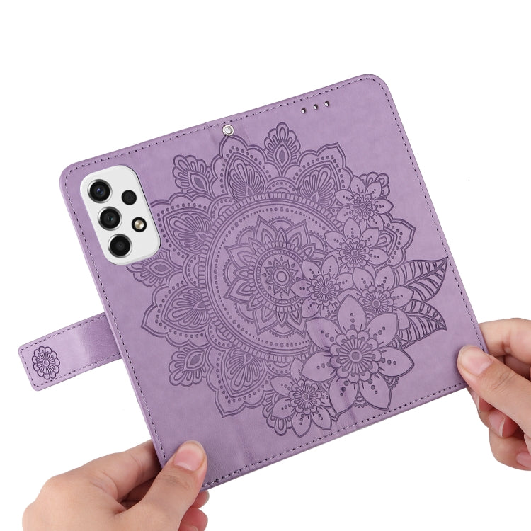 MANDALA Knižkové puzdro pre Samsung Galaxy A53 5G - fialové