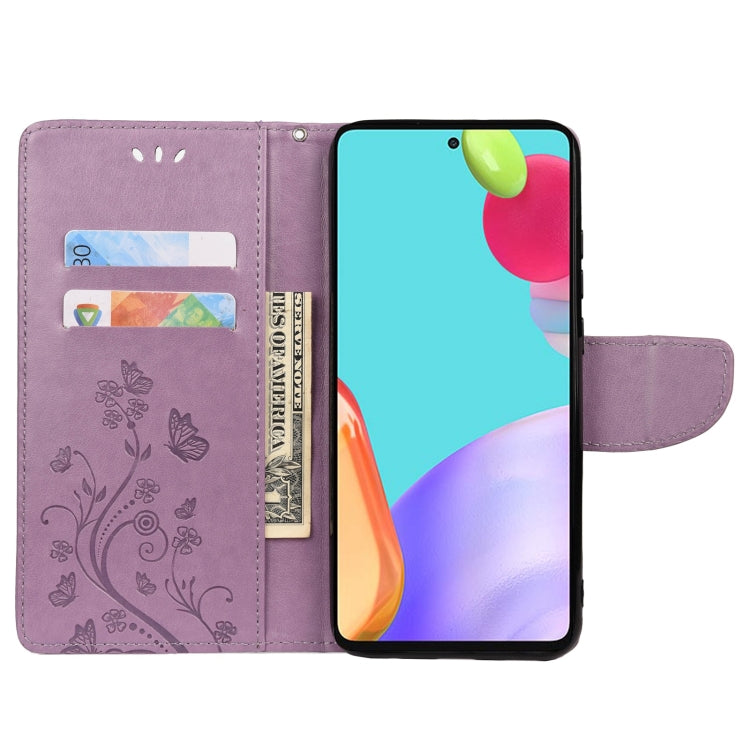 BUTTERFLY Knižkové puzdro pre Samsung Galaxy A53 5G - fialové