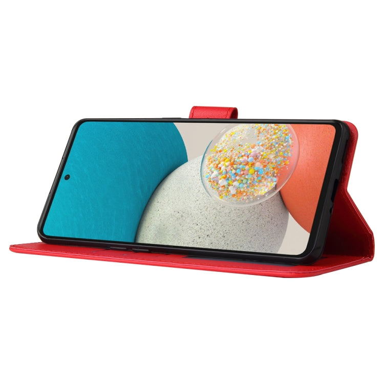 SOLID Knižkové puzdro pre Samsung Galaxy A53 5G - červené