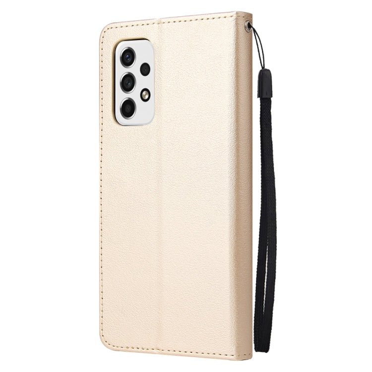 SOLID Knižkové puzdro pre Samsung Galaxy A53 5G - zlaté