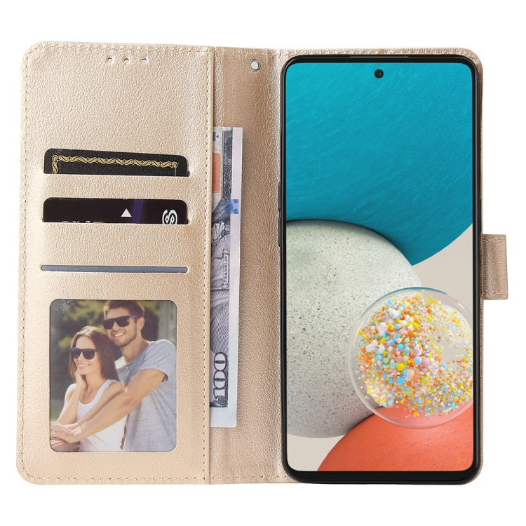 SOLID Knižkové puzdro pre Samsung Galaxy A53 5G - zlaté