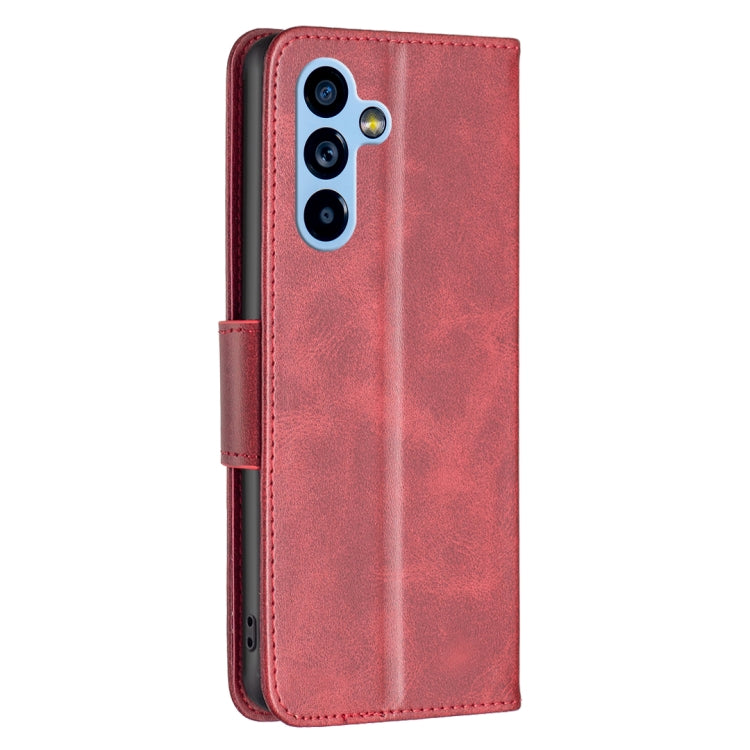LAMBSKIN Knižkové puzdro pre Samsung Galaxy A54 5G - červené