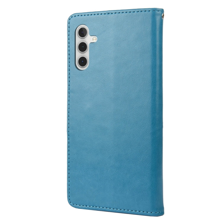 BUTTERFLY Knižkové puzdro pre Samsung Galaxy A54 5G - modré