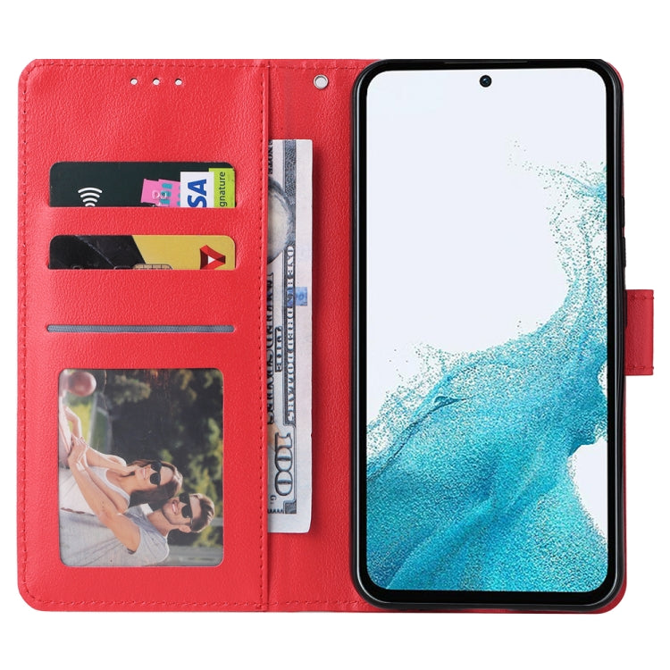 SOLID Knižkové puzdro pre Samsung Galaxy A54 5G - červené