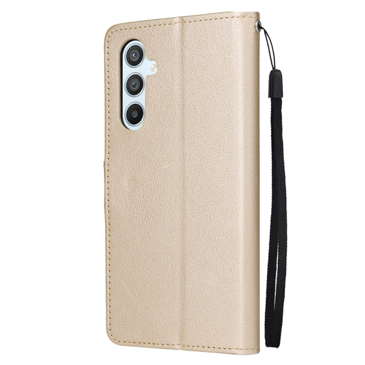 SOLID Knižkové puzdro pre Samsung Galaxy A54 5G - zlaté