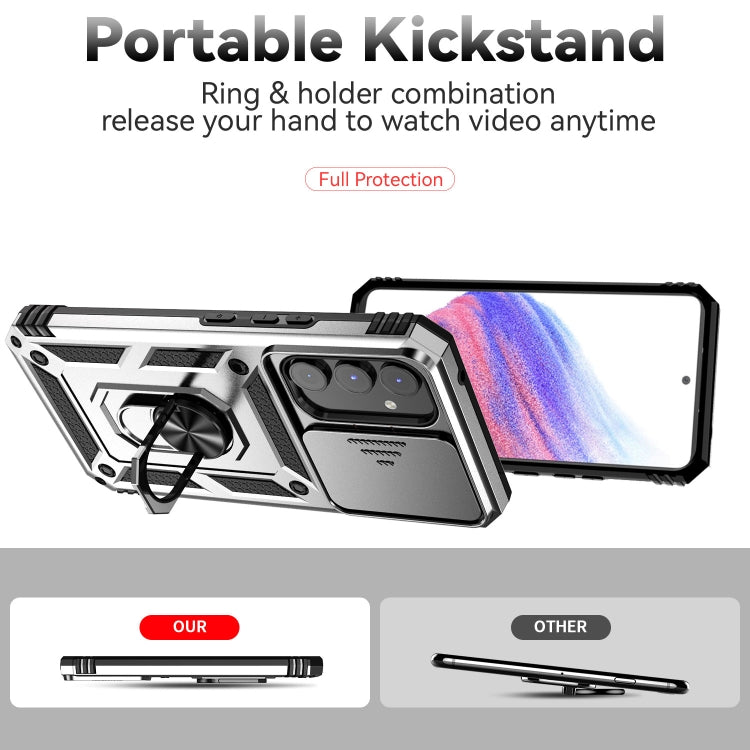 SLIDING Tvrdený kryt pre Samsung Galaxy A54 5G - sivý
