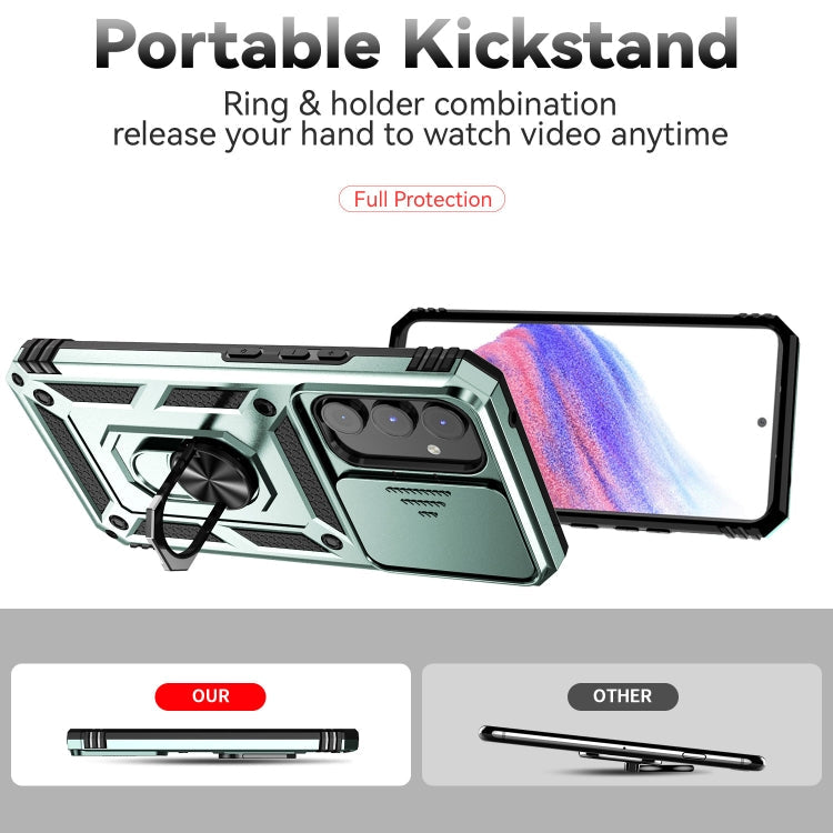 SLIDING Tvrdený kryt pre Samsung Galaxy A54 5G - zelený