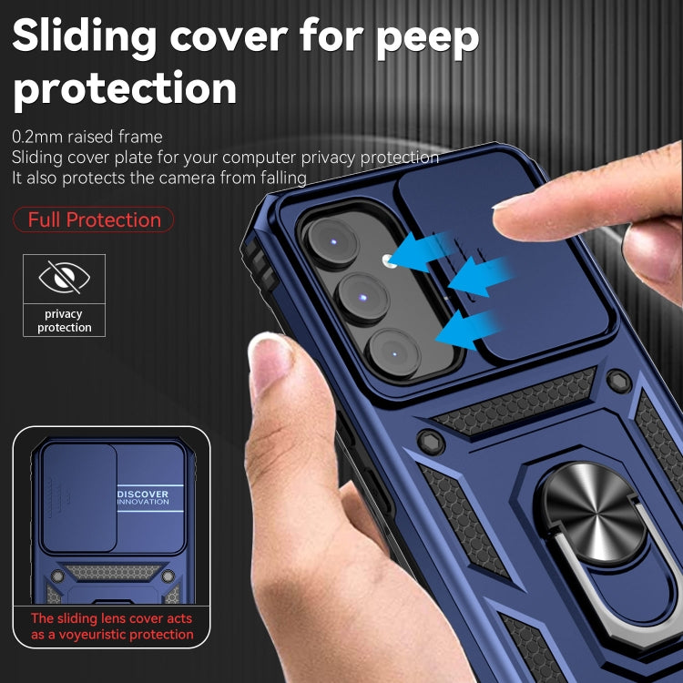 SLIDING Tvrdený kryt pre Samsung Galaxy A54 5G - modrý