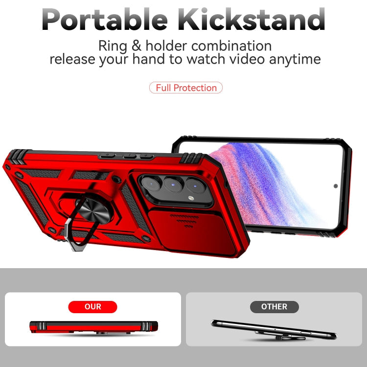 SLIDING Tvrdený kryt pre Samsung Galaxy A54 5G - červený