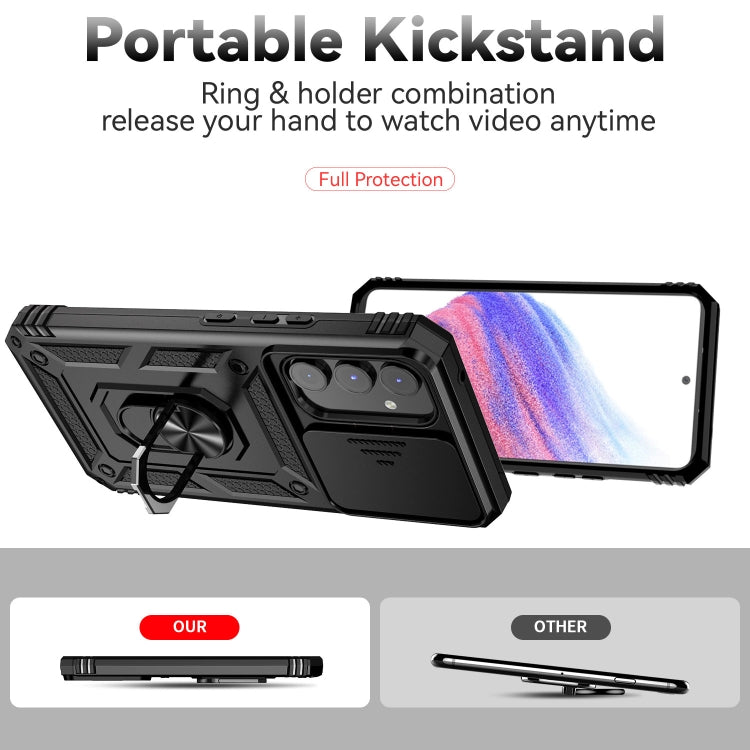 SLIDING Tvrdený kryt pre Samsung Galaxy A54 5G - čierny