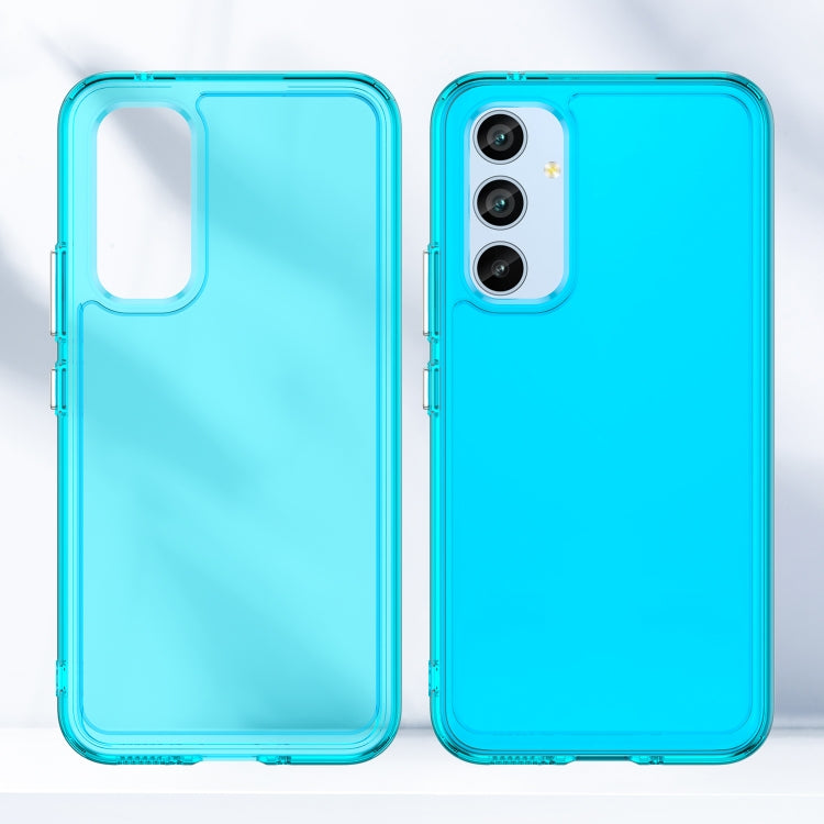CANDY Zadný obal pre Samsung Galaxy A54 5G - priesvitno modrý