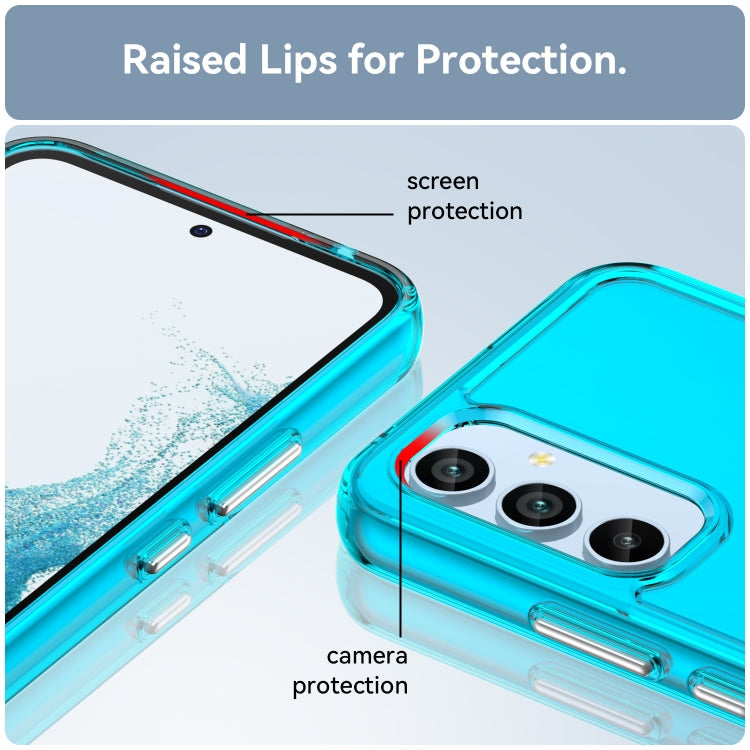CANDY Zadný obal pre Samsung Galaxy A54 5G - priesvitno modrý