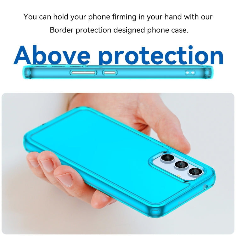 CANDY Zadný obal pre Samsung Galaxy A54 5G - priesvitno modrý