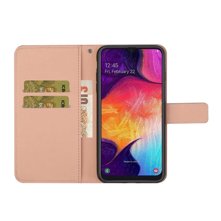 FLOWER Knižkové puzdro pre Samsung Galaxy A70 - ružové