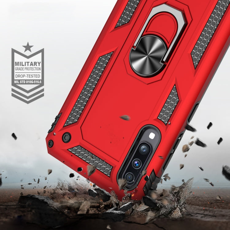 RING ARMOR Tvrdený kryt pre Samsung Galaxy A70 - sivý