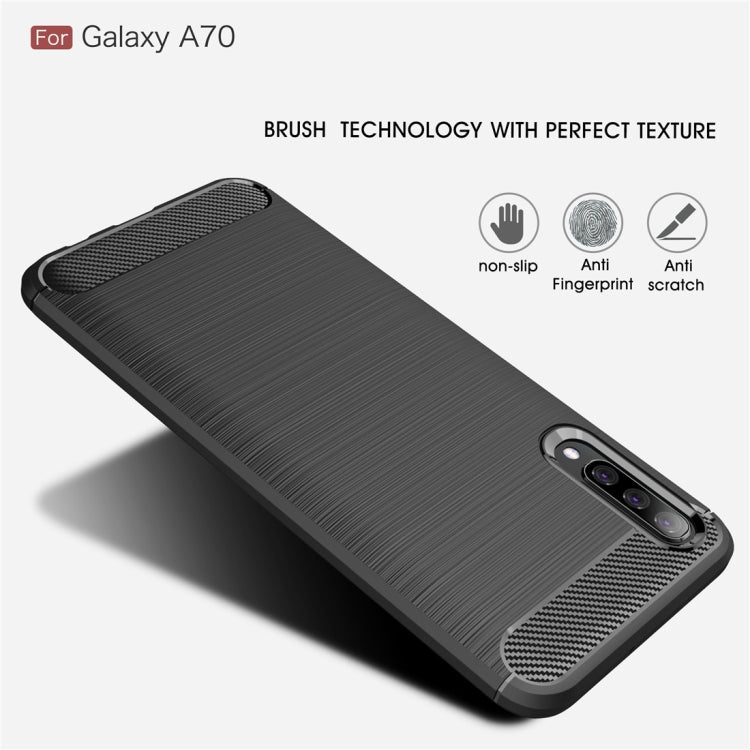 CARBON zadný obal pre Samsung Galaxy A70 - modrý