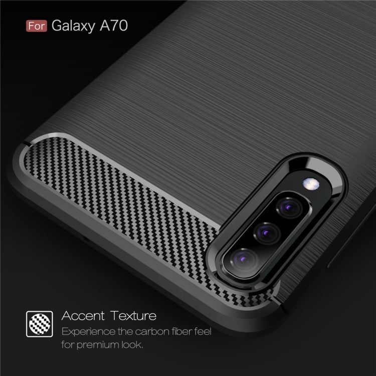 CARBON zadný obal pre Samsung Galaxy A70 - čierny