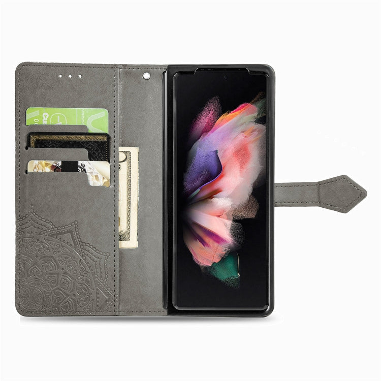 MANDALA Knižkové puzdro pre Samsung Galaxy A05s - sivé