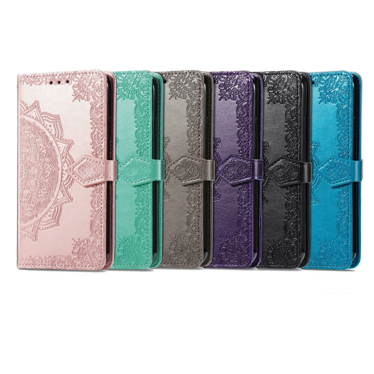 MANDALA Knižkové puzdro pre Samsung Galaxy A05s - sivé