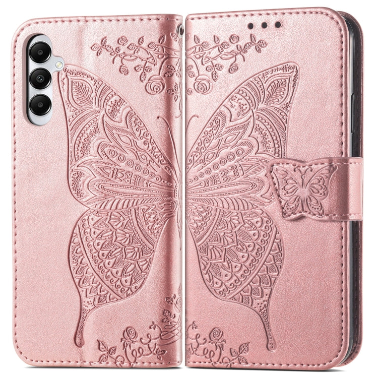 BUTTERFLY Knižkové puzdro pre Samsung Galaxy A05s - ružové
