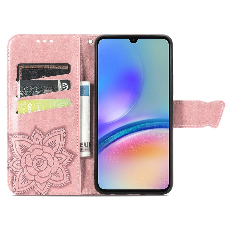 BUTTERFLY Knižkové puzdro pre Samsung Galaxy A05s - ružové