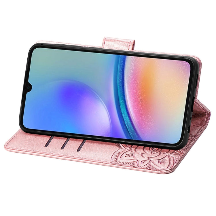 BUTTERFLY Knižkové puzdro pre Samsung Galaxy A05s - ružové