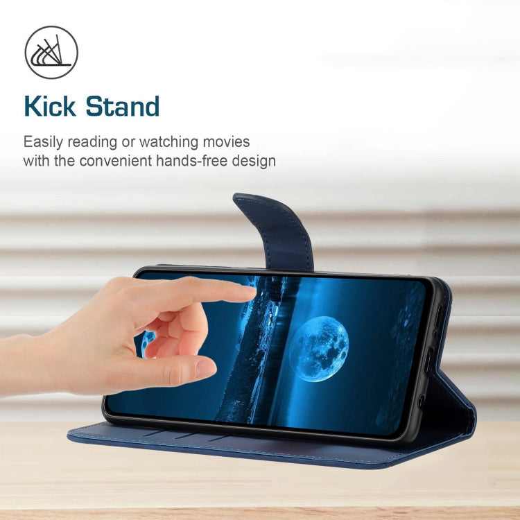 STITCHING Knižkové puzdro pre Samsung Galaxy A05s - modré