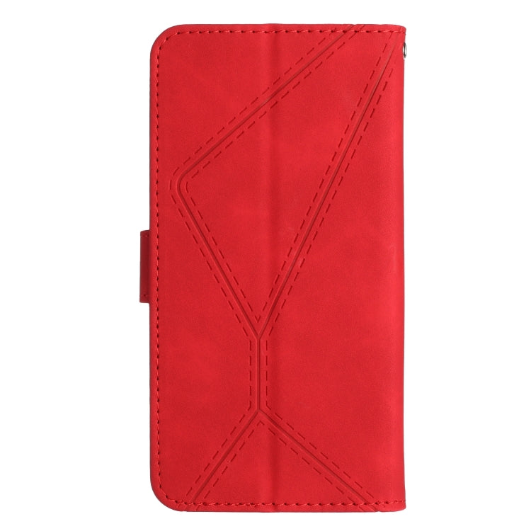 STITCHING Knižkové puzdro pre Samsung Galaxy A05s - červené