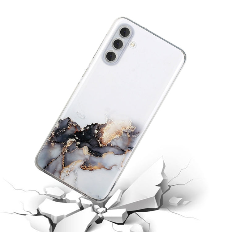 MARBLE Zadný kryt pre Samsung Galaxy A05s - bielo zlatý