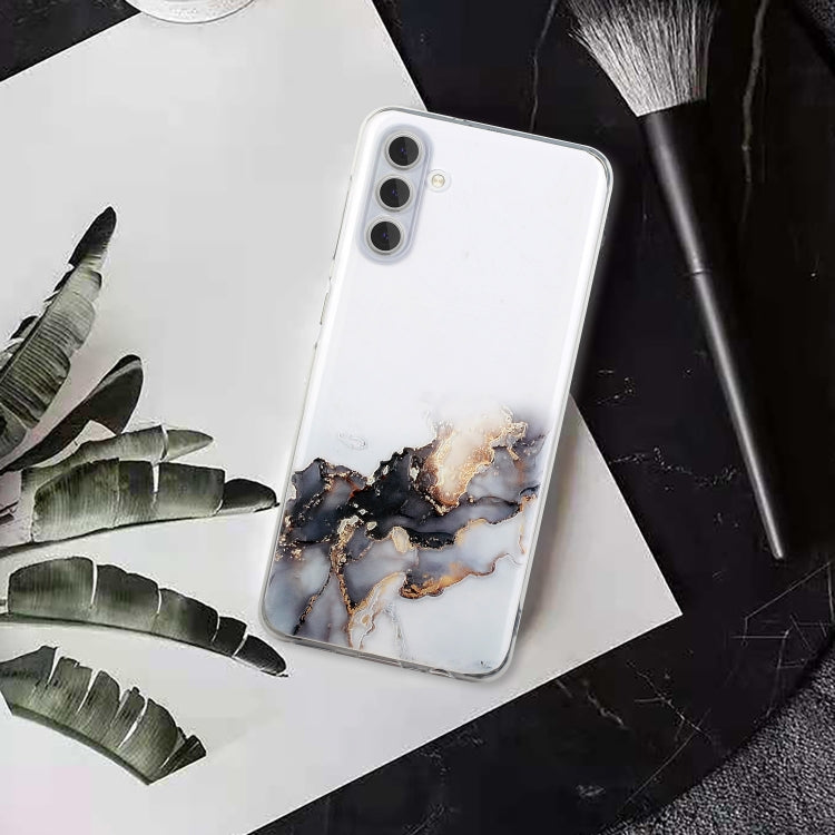 MARBLE Zadný kryt pre Samsung Galaxy A05s - bielo zlatý