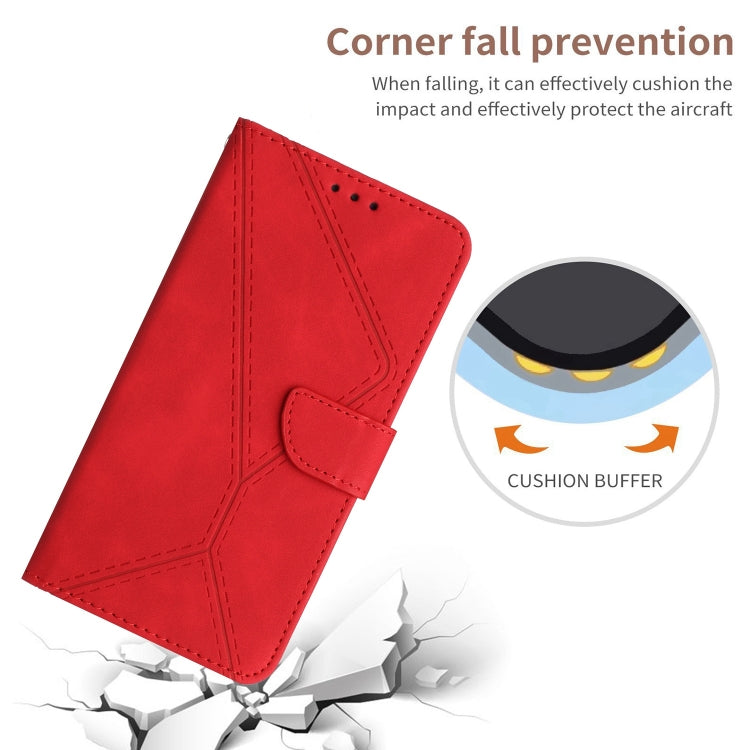 STITCHING Knižkové puzdro pre Samsung Galaxy A10 - červené