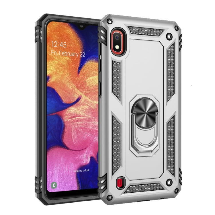RING ARMOR Tvrdený kryt pre Samsung Galaxy A10 - sivý