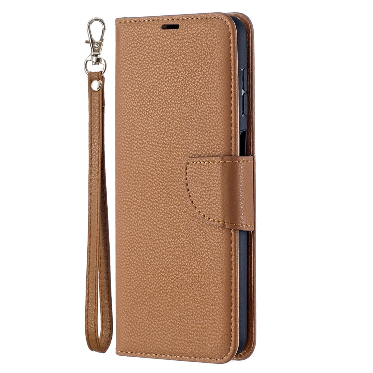 LAMBSKIN Knižkové puzdro pre Samsung Galaxy A12 - hnedé