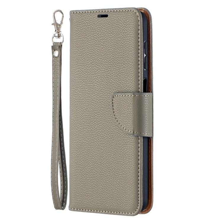 LAMBSKIN Knižkové puzdro pre Samsung Galaxy A12 - sivé