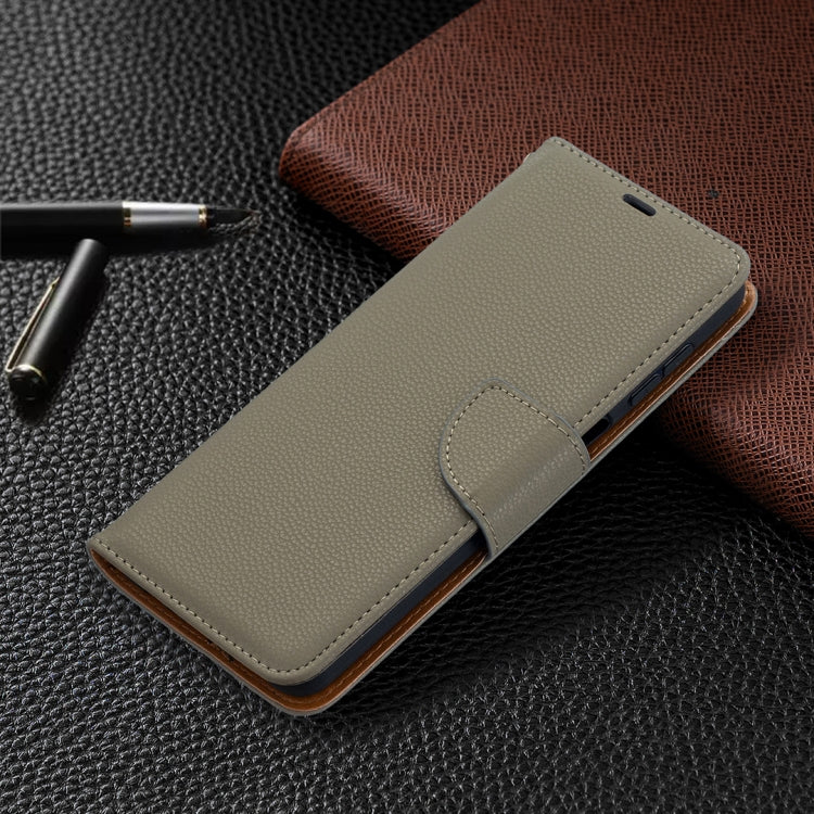LAMBSKIN Knižkové puzdro pre Samsung Galaxy A12 - sivé