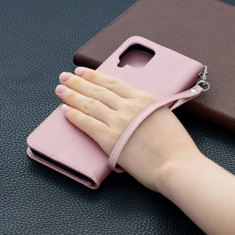 LAMBSKIN Knižkové puzdro pre Samsung Galaxy A12 - ružové