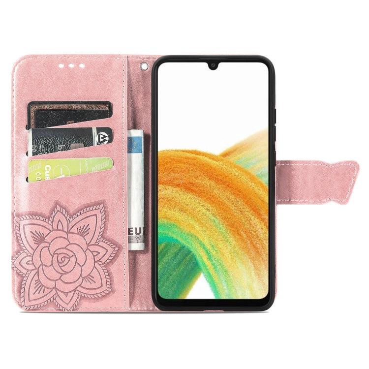 FLOWER Knižkové puzdro pre Samsung Galaxy A13 4G - ružové