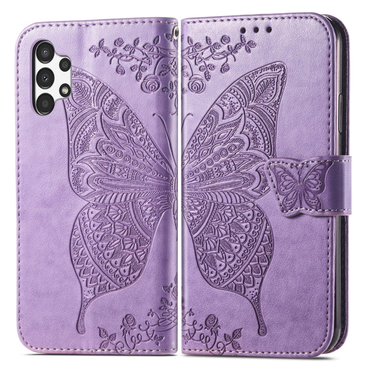 FLOWER Knižkové puzdro pre Samsung Galaxy A13 4G - fialové