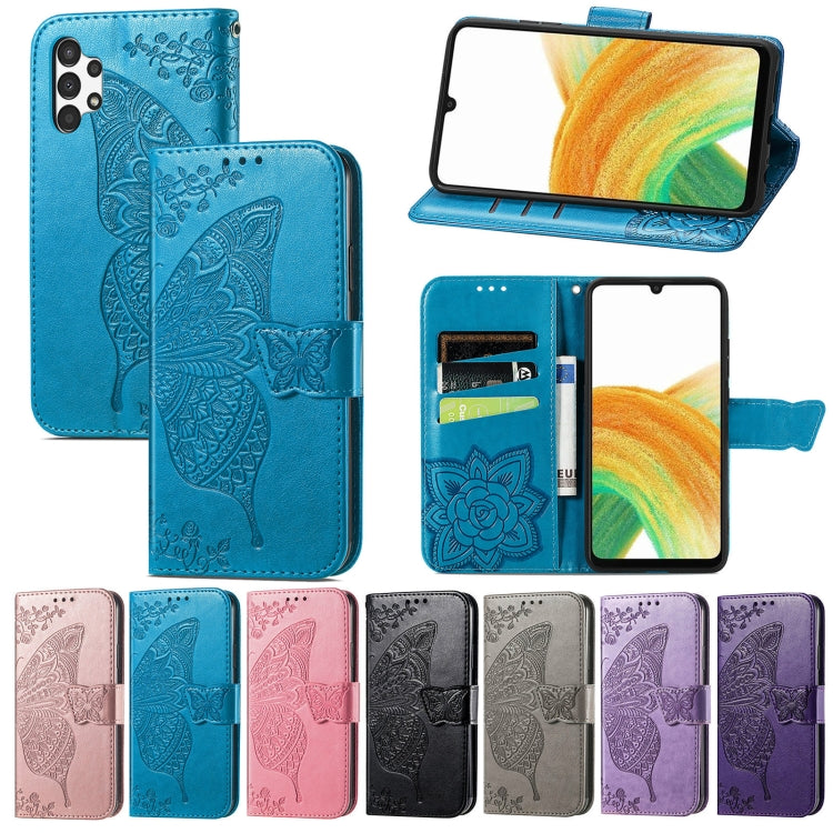 FLOWER Knižkové puzdro pre Samsung Galaxy A13 4G - fialové