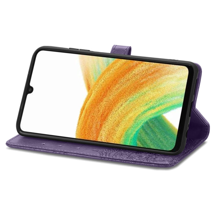 MANDALA Knižkové puzdro pre Samsung Galaxy A13 4G - fialové