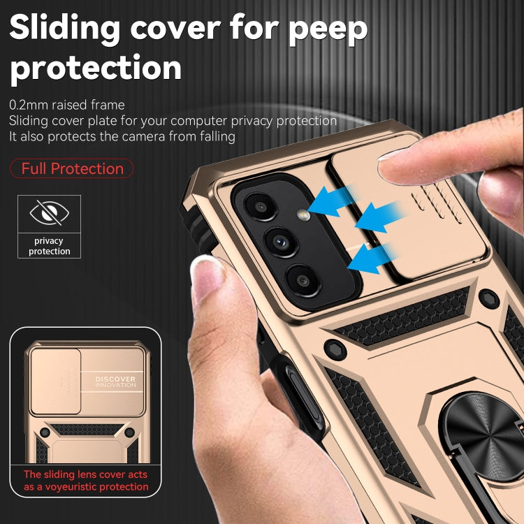 SLIDING Tvrdený kryt pre Samsung Galaxy A13 4G - zlatý