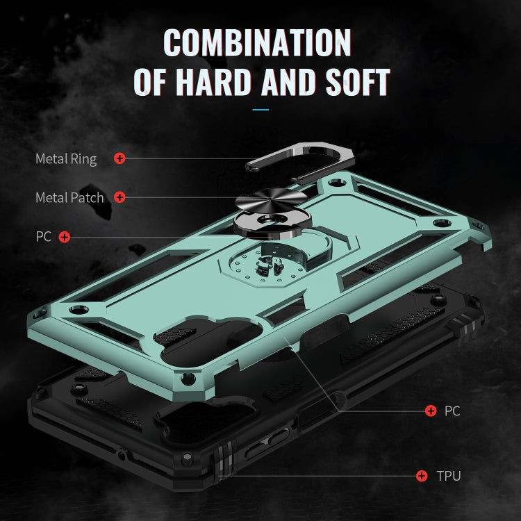 RING ARMOR Tvrdený kryt pre Samsung Galaxy A13 4G - zelený