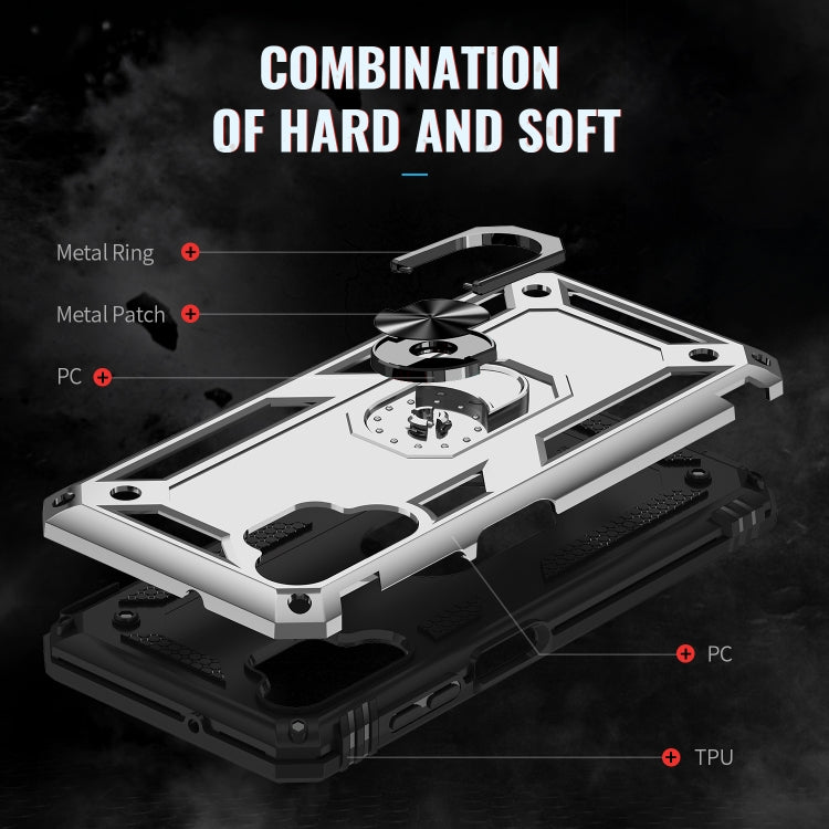 RING ARMOR Tvrdený kryt pre Samsung Galaxy A13 4G - sivý