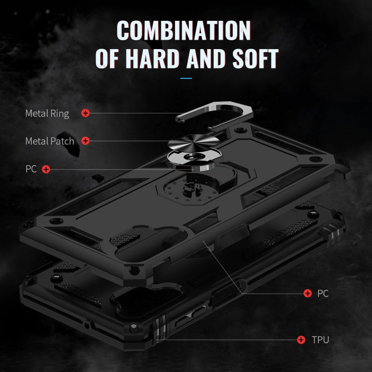 RING ARMOR Tvrdený kryt pre Samsung Galaxy A13 4G - čierny