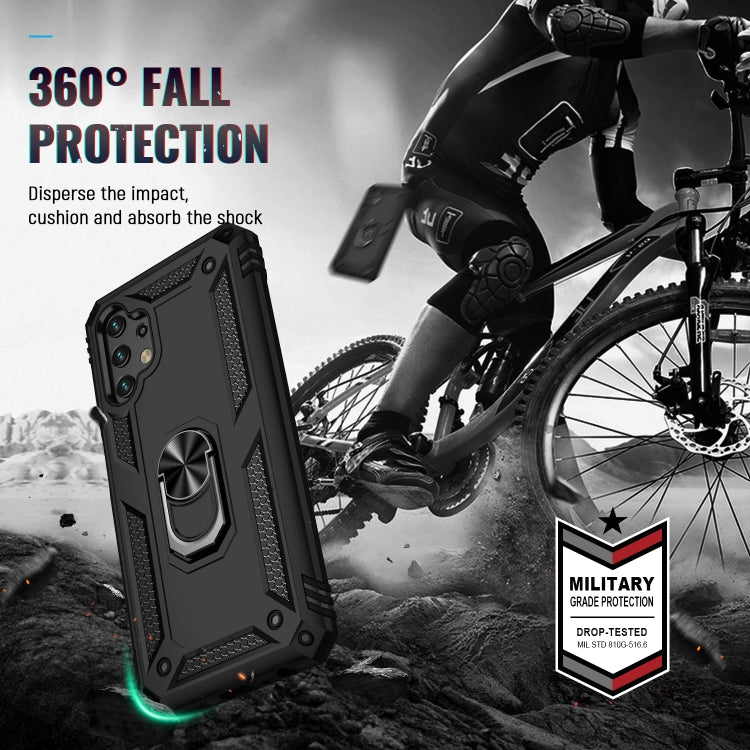RING ARMOR Tvrdený kryt pre Samsung Galaxy A13 4G - čierny