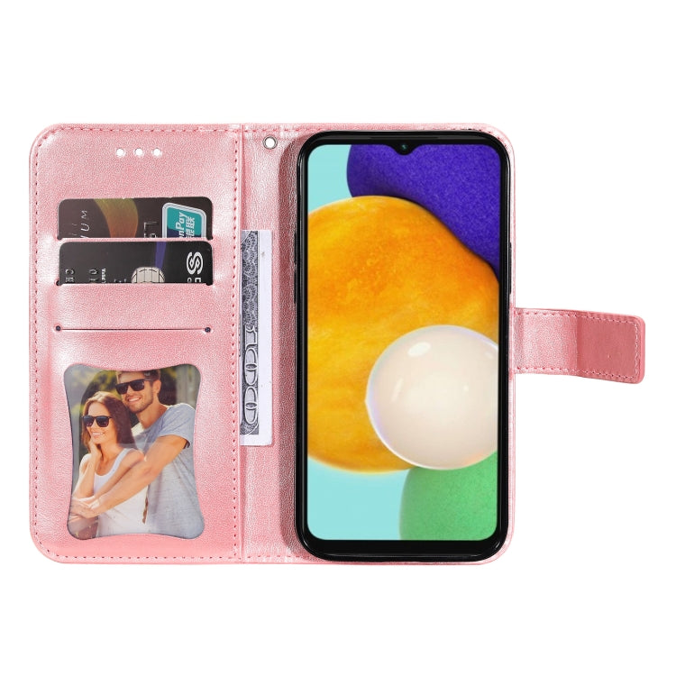 FLOWER Knižkové puzdro pre Samsung Galaxy A13 5G / A04s - ružové