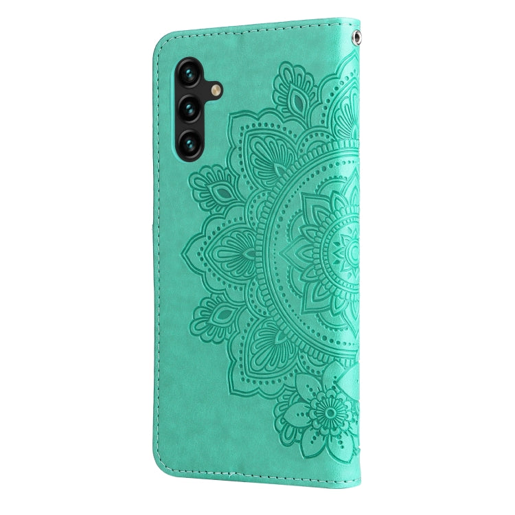 FLOWER Knižkové puzdro pre Samsung Galaxy A13 5G / A04s - zelené