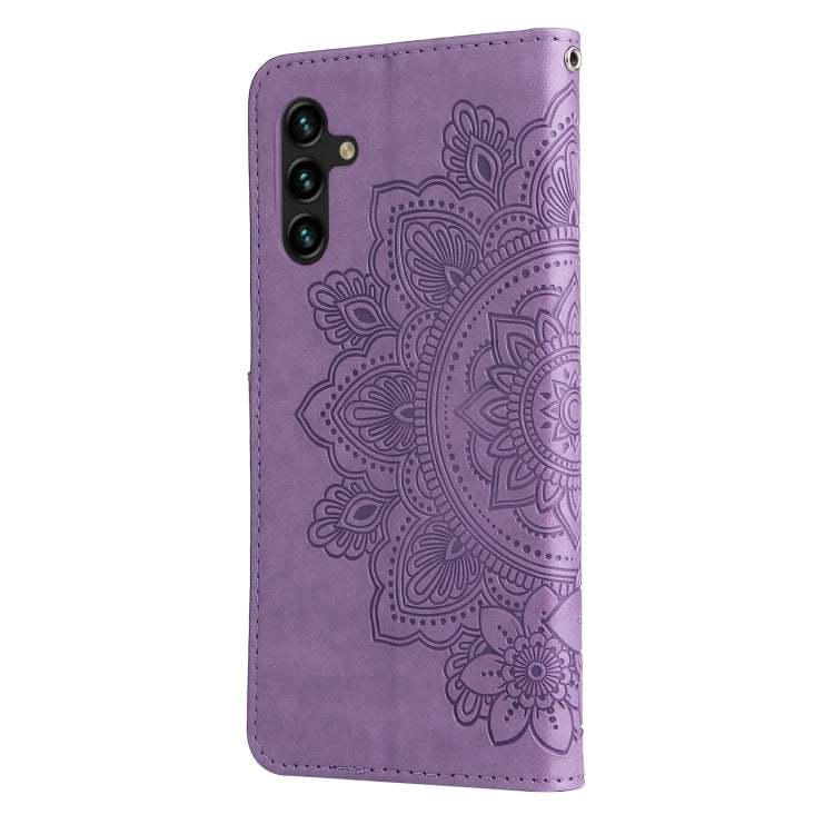 FLOWER Knižkové puzdro pre Samsung Galaxy A13 5G / A04s - fialové